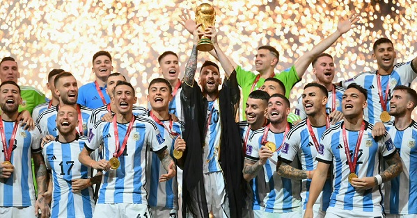 世界杯结束，恭喜阿根廷球队！ 恭喜梅西！